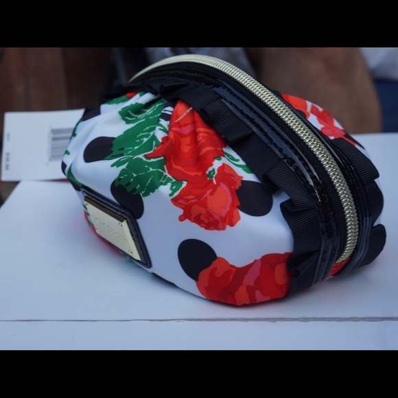 Betsey Johnson Polka Party Cosmetic Make-Up Bag - Picture 4 of 10